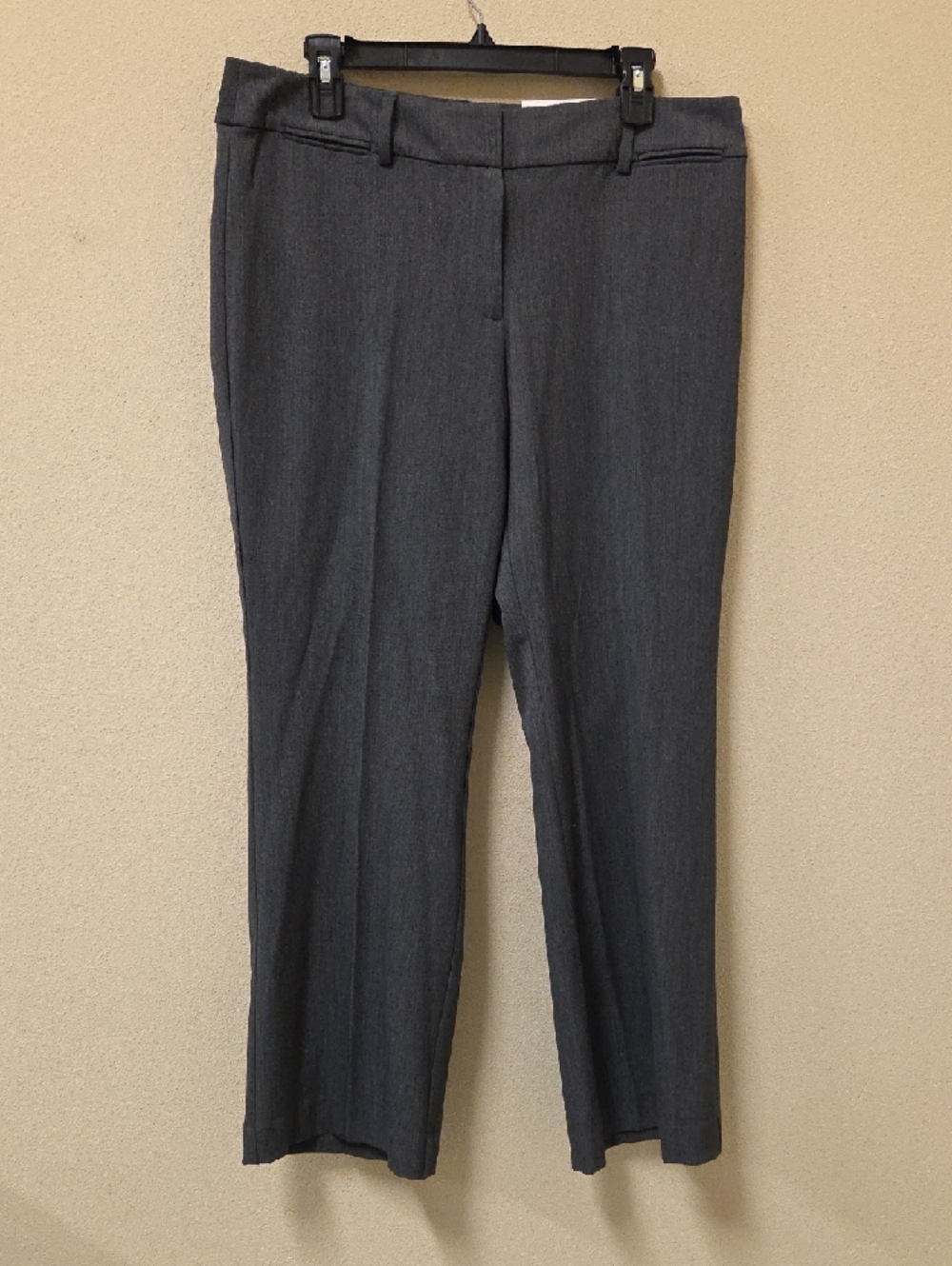 LOFT Charcoal Gray Women Curvy Fit Casual Office Dress Trousers Size 12P NEW